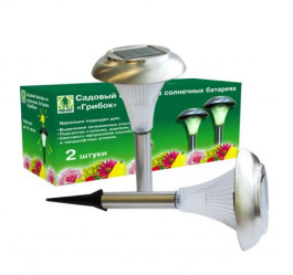 Фонарь садовый на солнечных батареях Грибок металл (уп 2 шт) 06-093 ГринБэлт