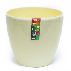 Кашпо DECO TWIN 1,5л. Кремовый (Santino)