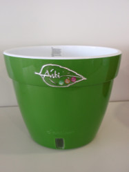 Кашпо АСТИ 2,5л. Зеленый-Золото-Белый (Santino)