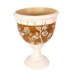 Вазон цветы (шамот) d48см, h59см, v25л., арт.1175