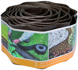 Лента бордюрная Гофра Б-15/9 Коричневый 15см. дл.9м.