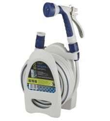 Катушка Green Apple компактная мини с ручкой + шланг 9,5мм 3/8 х 10м. + пистолет GWHR6-051