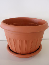 Кашпо Афродита 1 с поддоном терра 0,8л. (ссп)