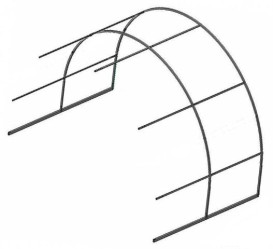 Вставка к теплице СИБИРСКАЯ / НАРОДНАЯ дл.2м., ш.3м. (под поликарб.)