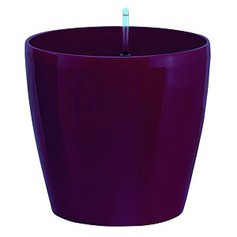 Горшок с автополивом Green Apple круглый на колесиках 45х45х42см. Сливовый GPRW4-02-Р