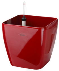 Горшок с автополивом Green Apple квадратный на колесиках 45х45х42см. Красный GPSW4-07-R