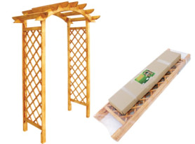 Арка садовая деревянная кругл. шир. 1,5м. (разборная) (Компл.-Агро)