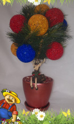 Украшение Дерево Новогодние огни (топиар)