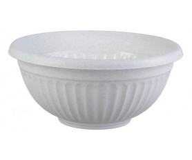 Кашпо-миска ЛИВИЯ D400мм. Мраморный М3194 (М-пласт.)