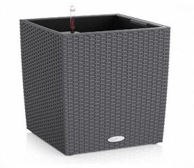 Кашпо Lechuza Cube Cottage 30x30xH30см Гранит 15372