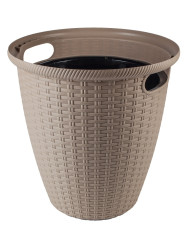 Кашпо напольное Ротанг D328 мм 20л молочный шоколад (ПР) ING50020ШОК