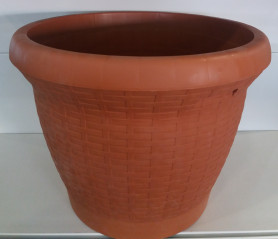 Кашпо Плетение с поддоном 42л. Терракот HS06 (Serinova)
