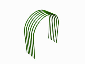 Дуги парник. мет. в ПВХ диам.5 (дл.1,7м., шир.0,85м., выс.0,6м.) (6шт./уп.)