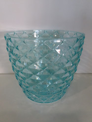 Кашпо Кападоки с пристегивающимся дном 1,4л. Прозрачный бирюза (Santino)