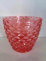 Кашпо Кападоки с пристегивающимся дном 1,4л. Прозрачный красный (Santino)