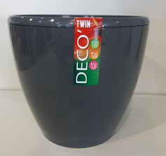 Кашпо DECO TWIN 4л. Антрацит (Santino)