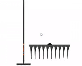 Грабли FINLAND с черным черенком 14-зубьев 1705-Ч