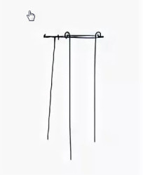 Кустодержатель "Круг Треножник проволочный" Большой(выс.1м., диам.0,5м., 3 ноги 1 круг) ст.тр.5мм