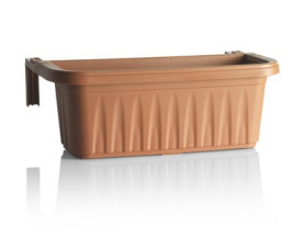 Балконный ящик с крючками РОНДИНЕ 60см 30218 терракот. (BAMA)