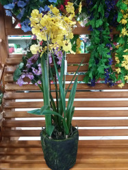 Орхидея в кашпо 13 в искусств. грунте Н74см d 17 BK-279