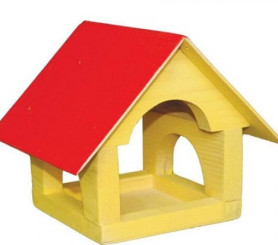 Кормушка для птиц дерев. цветная "Теремок" собери сам (Компл.-Агро)