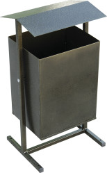 Урна метал. квадратная с крышей 25л. (Компл.-Агро)