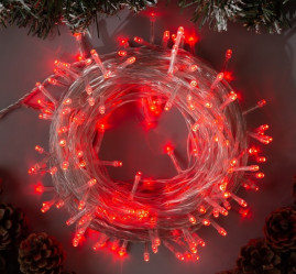 Эл.гирл. Нить (20м.) LED-200-220V, нить прозрачн, свечение Красное 3556810 (СЛ)