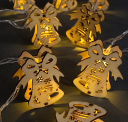 Эл.гирл. Нить-Колокол дерево (4,5м.) LED-20-220V, нить прозр, свеч Теплое Белое 4445747 (СЛ)