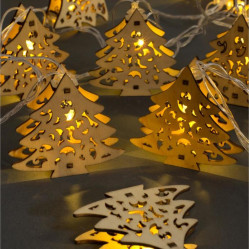 Эл.гирл. Нить-Ёлочка дерево (4,5м.) LED-20-220V, нить прозр, свеч Теплое Белое 4445748 (СЛ)