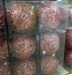 Шар с блестками 10см (уп.2шт) ВК-615