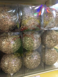 Шар с блестками 10см (уп.2шт) ВК-617