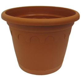Горшок ROMA с поддоном 1,1л. глина Фр. (Г.сити)