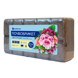Почвобрикет БиоМастер Цветочный Сад 10л.