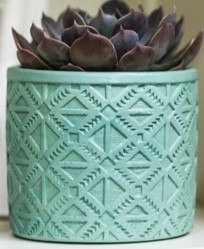 Кашпо кер. Шале VipSet 1,25л зеленый (14см)