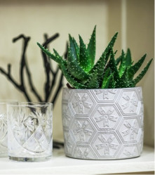 Кашпо кер. Шебби VipSet 1,32л серый (14см)