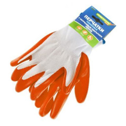 Перчатки Praktische Home, нейлон нитрил одинарный облив G-101