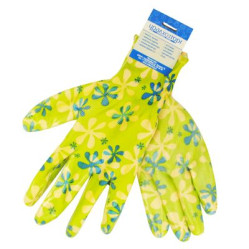 Перчатки Praktische Home, нейлон нитрил облив Зеленые G-111-1