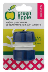 Муфта Green Apple Eco соединительная 19мм (3/4), пластик GAEM20-09