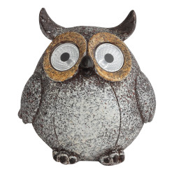 Светильник садовый ЭРА на солн.батарее, полистоун, Филин 11,5см. ERAFYS01-07