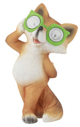 Светильник садовый ЭРА на солн.батарее, полистоун, Лиса в очках 19,5см. SL-RSN20-FOX-M