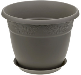 Кашпо РЯБИНА с поддоном D350мм 14,7л. Французский М3059 (М-пласт.)