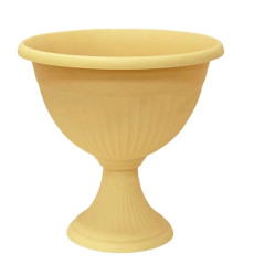 Кашпо-вазон ЛИВИЯ D370мм низкий Белая глина М3207 (М-пласт.)