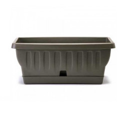 Балконный ящик НАТУРА 40см с поддоном капучино 30191 (ВАМА)