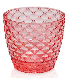 Кашпо Кападоки с пристегивающимся дном 2,5л. Прозрачный красный (Santino)