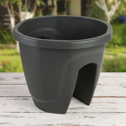 Балконный ящик ВипСет на перила 7,5л антрацит