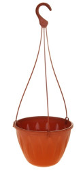 Кашпо АЛИЦИЯ подвесное D220мм 3л с поддоном Терракот М3115 (М-пласт.)