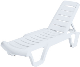 Лежак Одиссея / Бриз (пластик) белый арт.101079