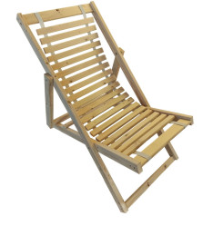 Кресло-шезлонг Альбатрос-2 (деревянный, светл.каркас) арт.A183a/Б