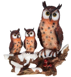 Фигура Семья филинов L33 W18 H36 см 626349/F441