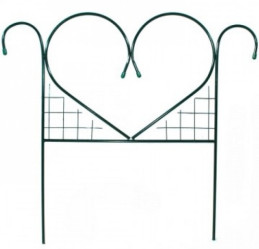 Секция забора метал. Сердце (выс.0,76м.,дл.0,77м.)